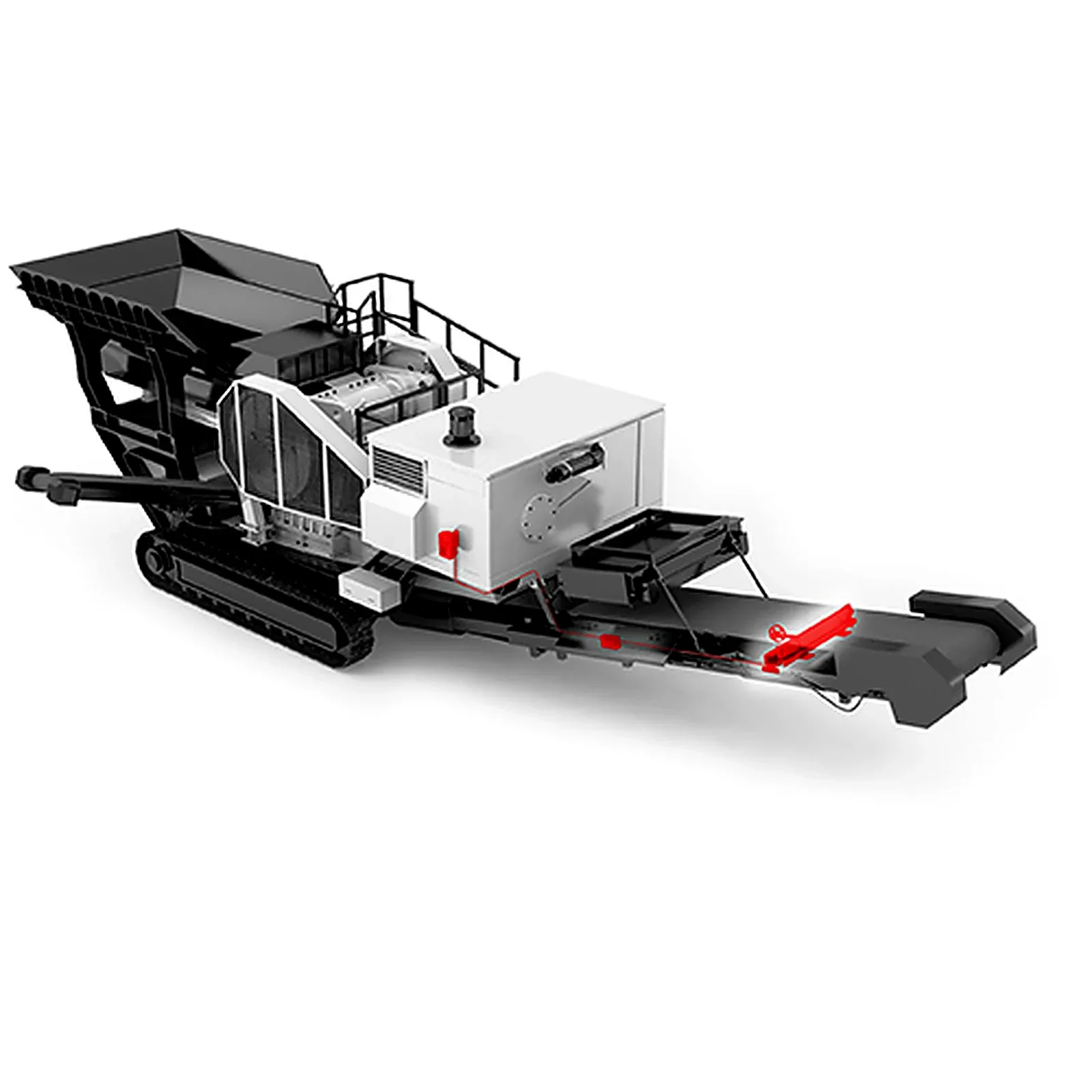 Mobile crusher scale placement.