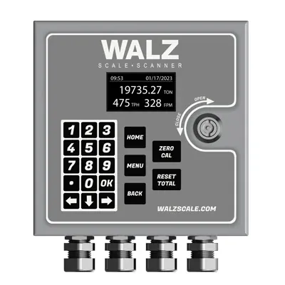 Image of the Walz WM-100 belt scale system control unit