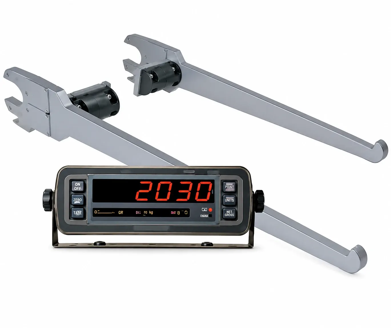 Image of an RT-200 onboard scale for a front-fork refuse or garbage truck.