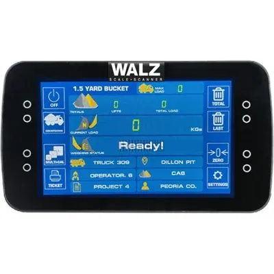 Image of the Walz HT-300 onboard haul truck scale display